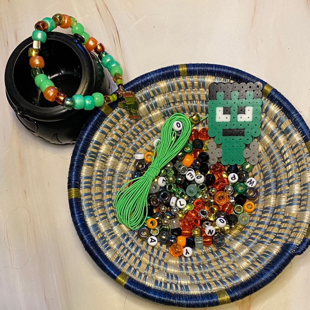 Halloween Frankenstein Kandi Bracelet Set